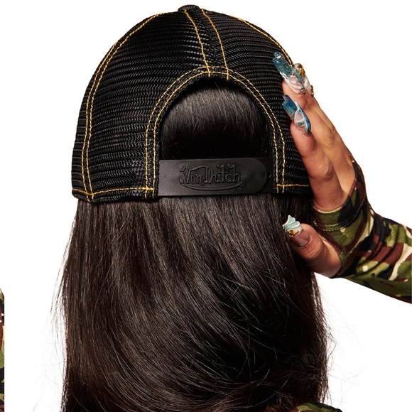 I AM GIA X VON DUTCH Pink Bedazzled Trucker Hat - Picture 7 of 11